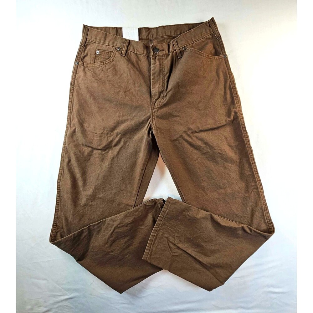Dickies Dungaree Jean Relaxed Fit Brown Pants 34x32 New 100% Cotton